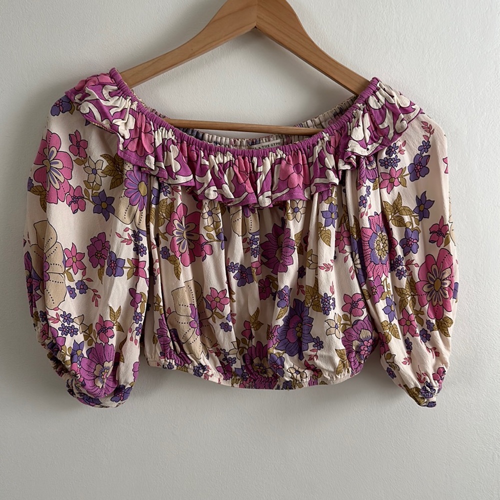 Spell off the shoulder crop top